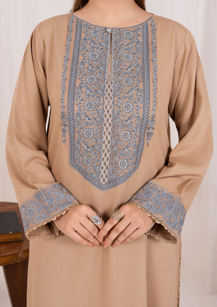 3pc Embroidered Silk Karandi with Embroidered Border Shawl AML-W25-0027