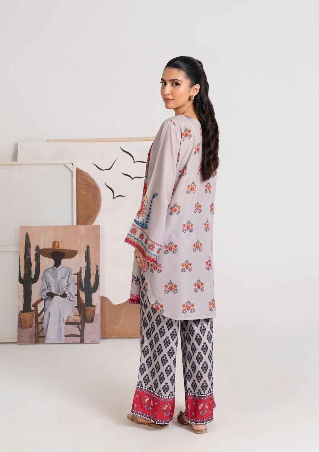 2Pc Printed Swiss Silk JUPITER-F25-0016
