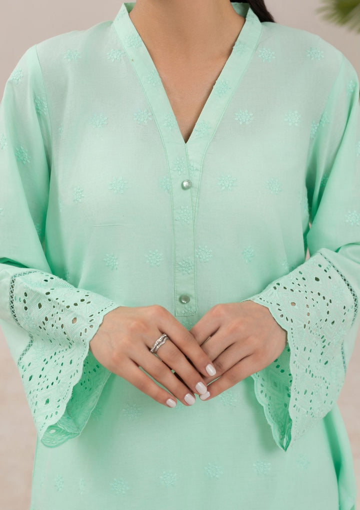 2pc Schiffli Embroidered Set Rozana-S25-0020