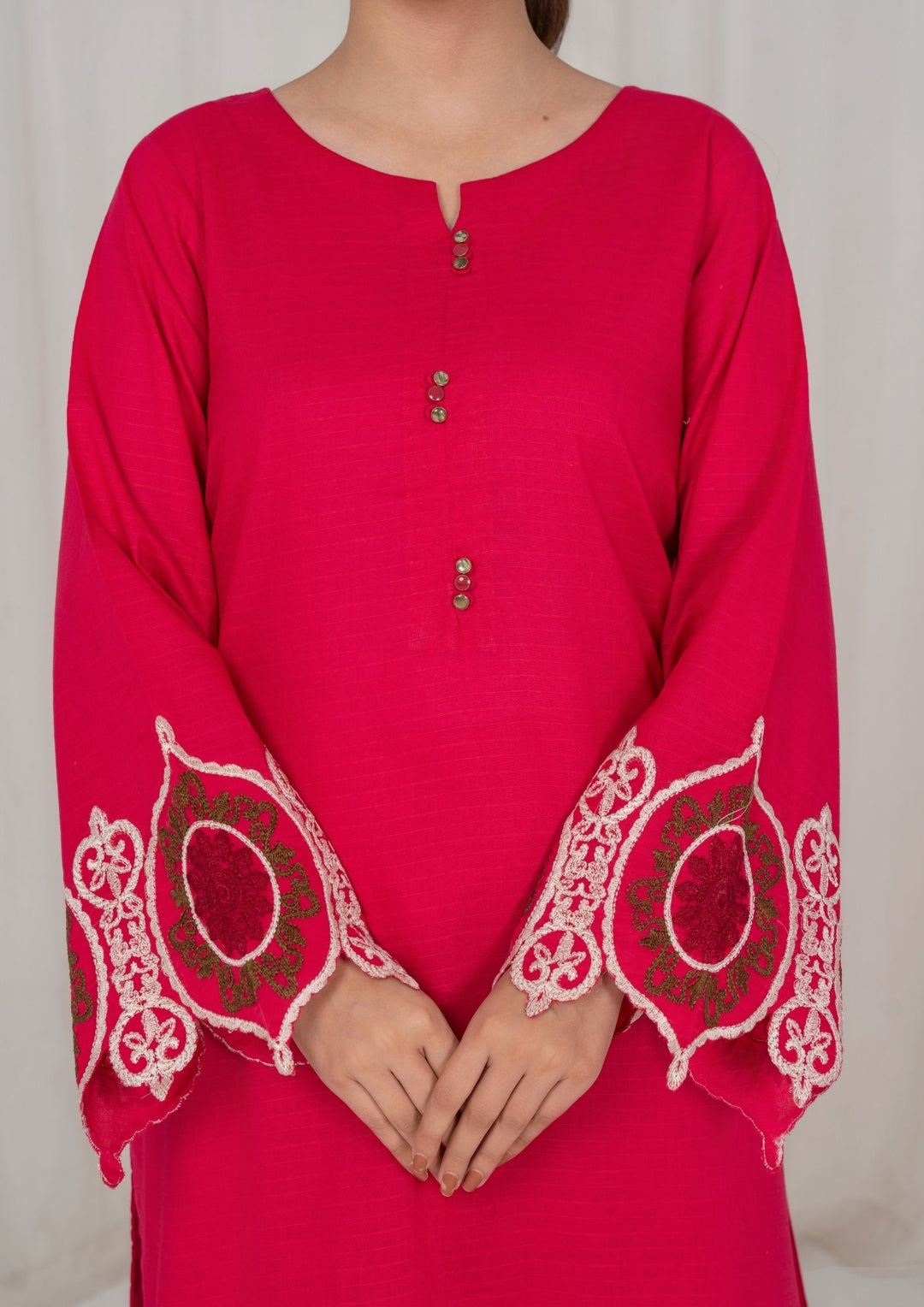 2Pc Hot Pink Embroidered Lawn RIW-R26-0011