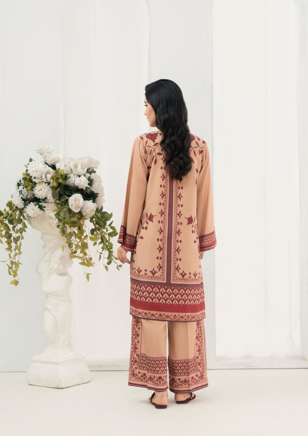 2Pc Printed Arabic Silk AML-W25-0050