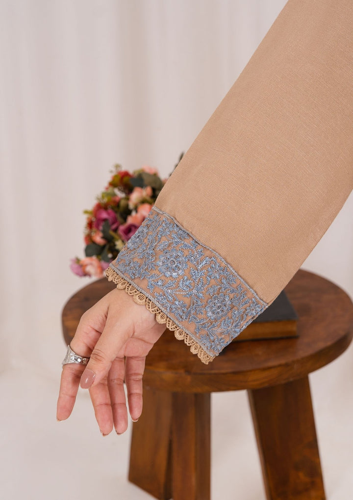 3pc Embroidered Silk Karandi with Embroidered Border Shawl AML-W25-0027