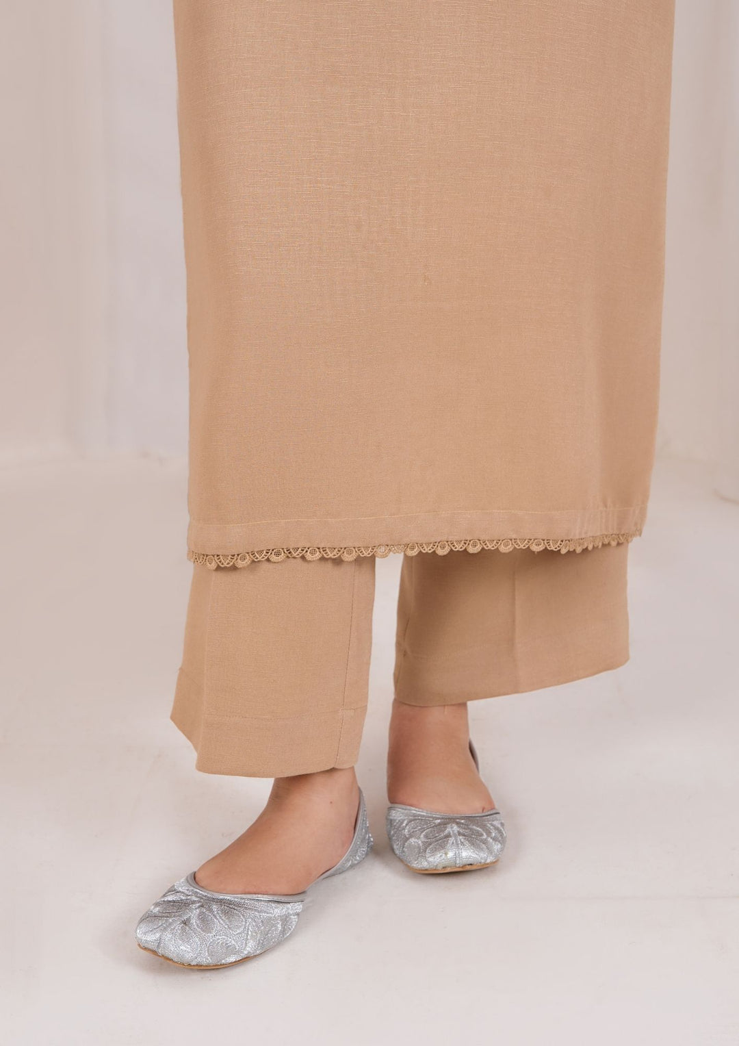 3pc Embroidered Silk Karandi with Embroidered Border Shawl AML-W25-0027