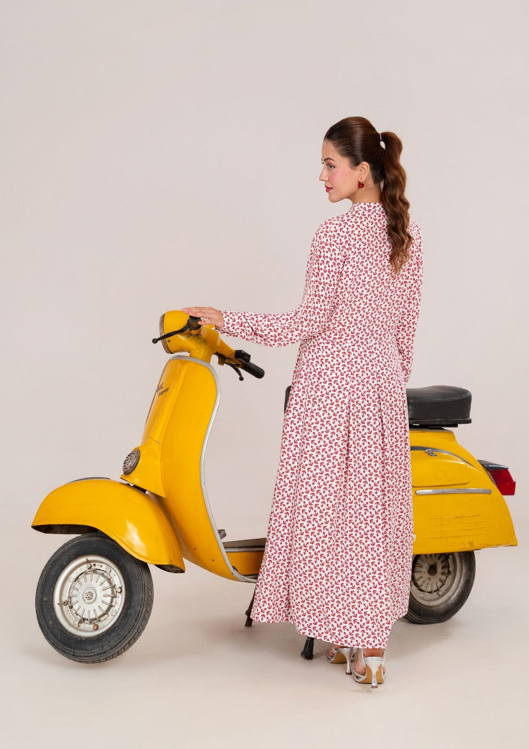 1Pc Digital Print Georgette Long Tunic JUPITER-F25-0035