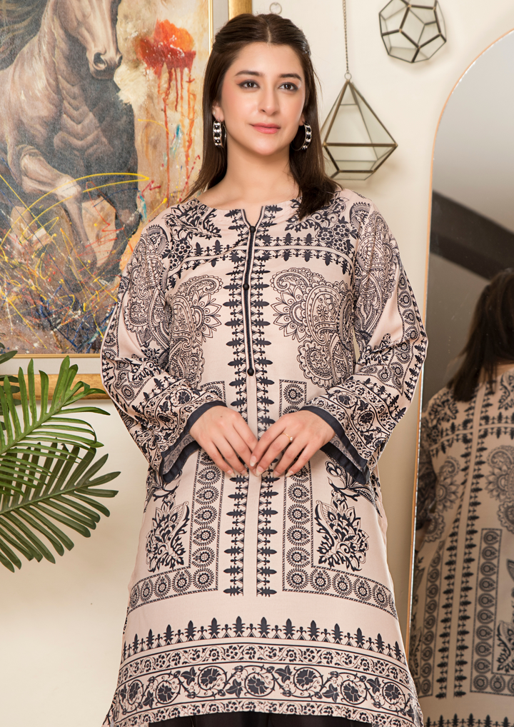 2Pc Printed Arabic Silk Lawn Set ASLS-A25-0007