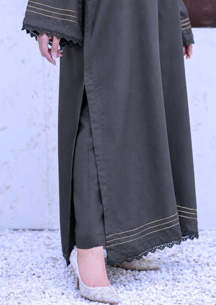 2Pc Silk Viscose Kaftan Grey JUPITER-S26-0014