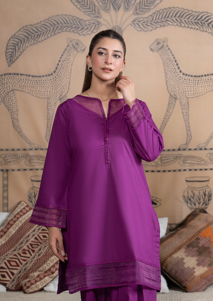2pc Cotton Lawn Deep Purple ROZ-R26-0011