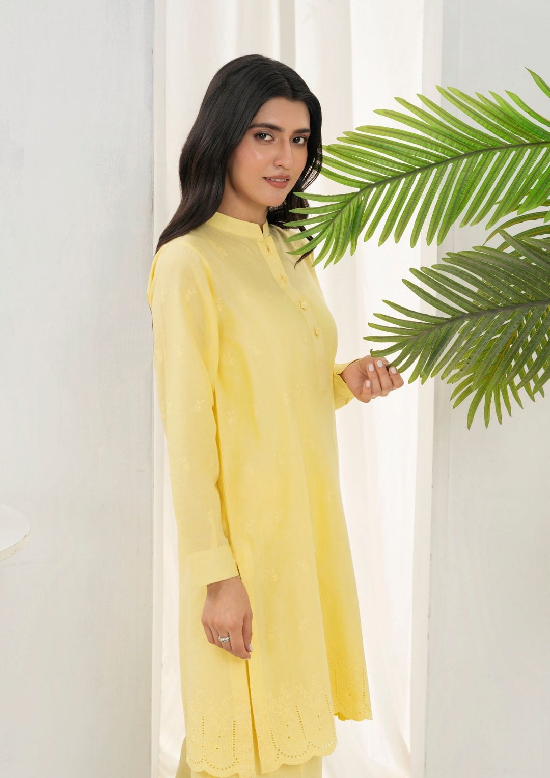 2pc Schiffli Embroidered Set Rozana-S25-0022