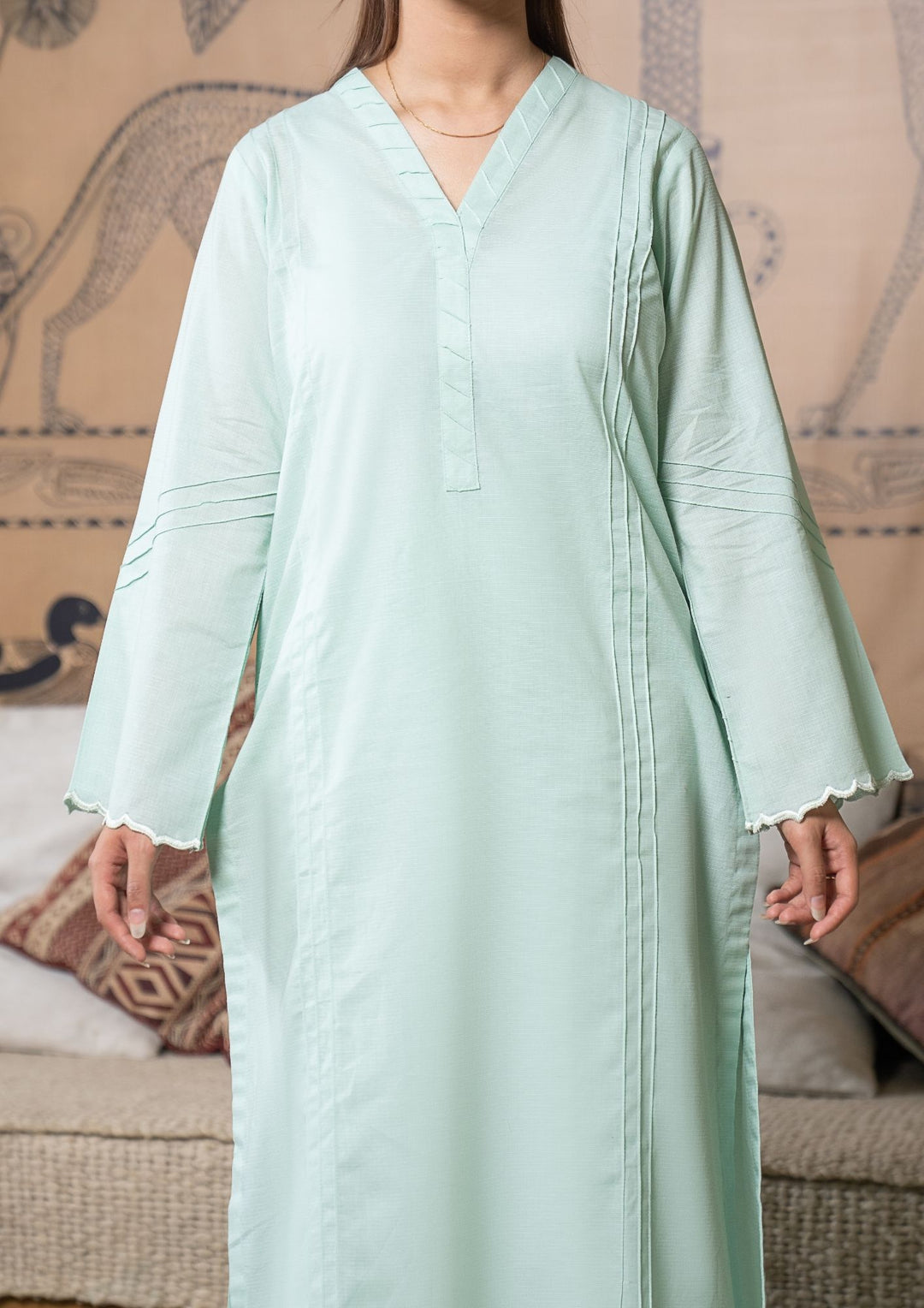 2Pc Cotton Lawn Mint Green ROZ-R26-0014