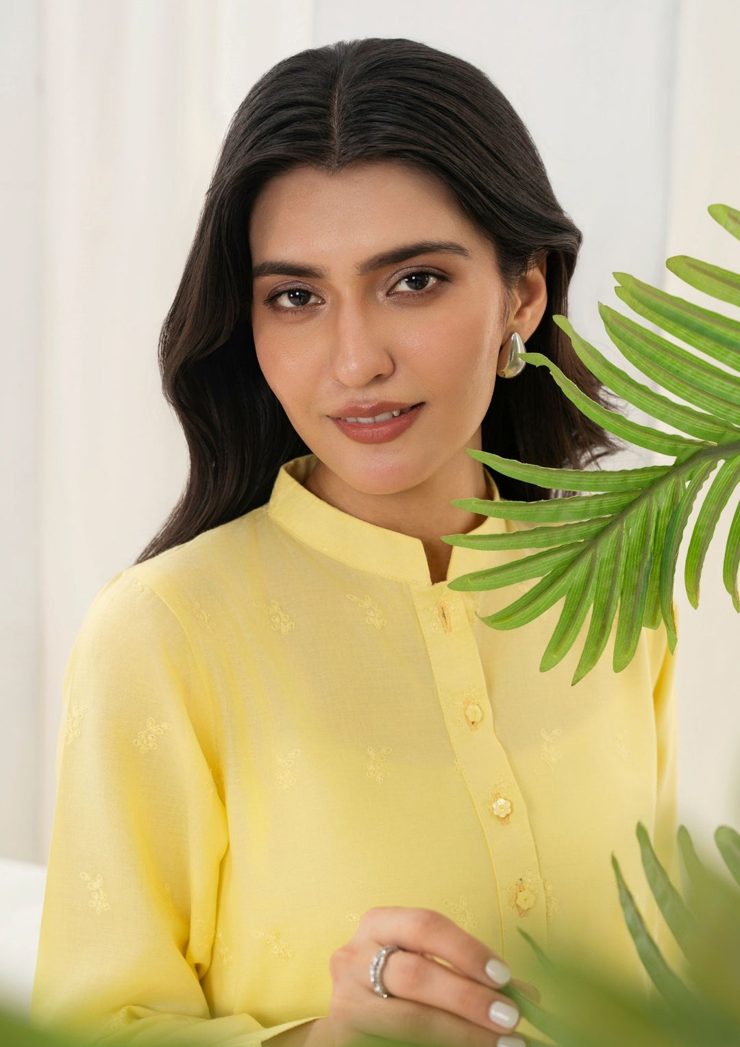2pc Schiffli Embroidered Set Rozana-S25-0022