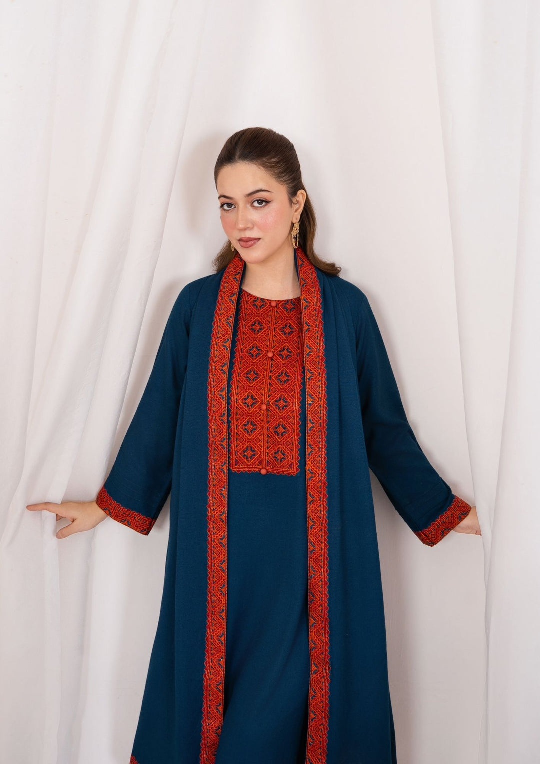 3pc Embroidered Alpine with Embroidered Border Shawl AML-W25-0028