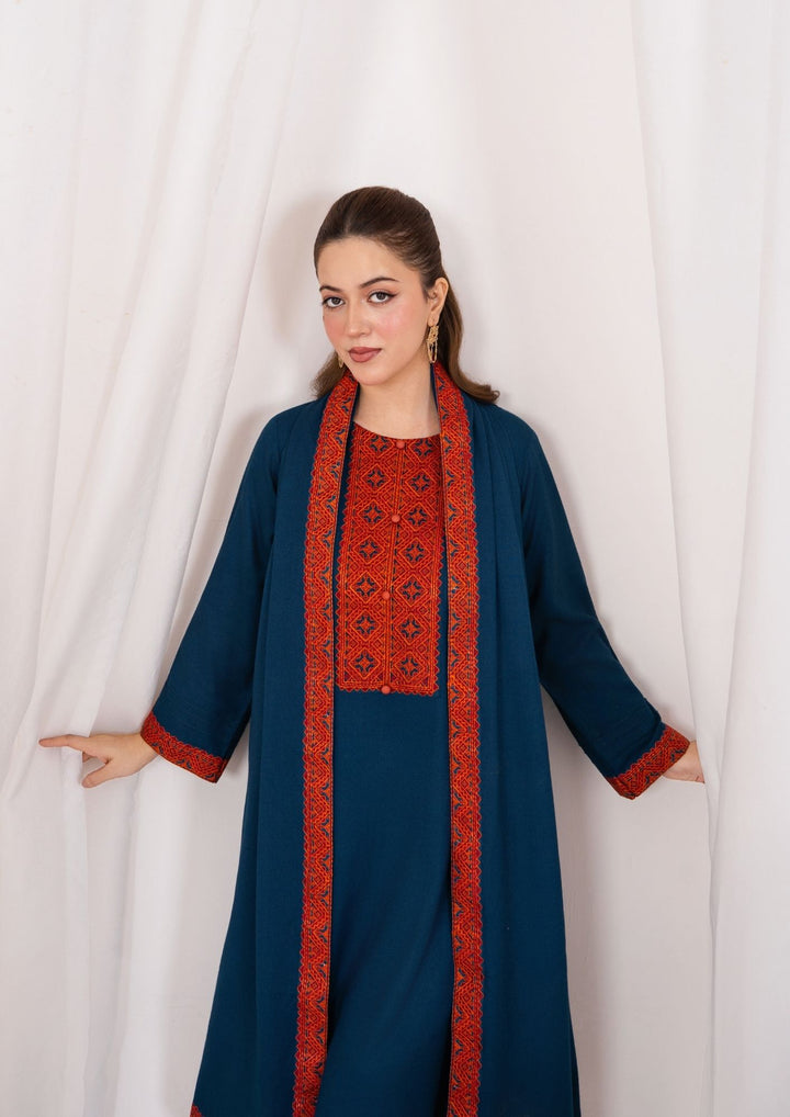 3pc Embroidered Alpine with Embroidered Border Shawl AML-W25-0028