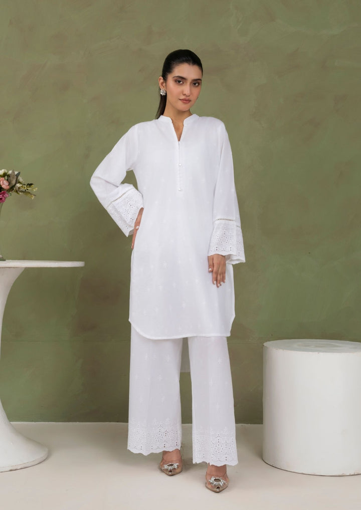 2pc Schiffli Embroidered Set Rozana-S25-0023