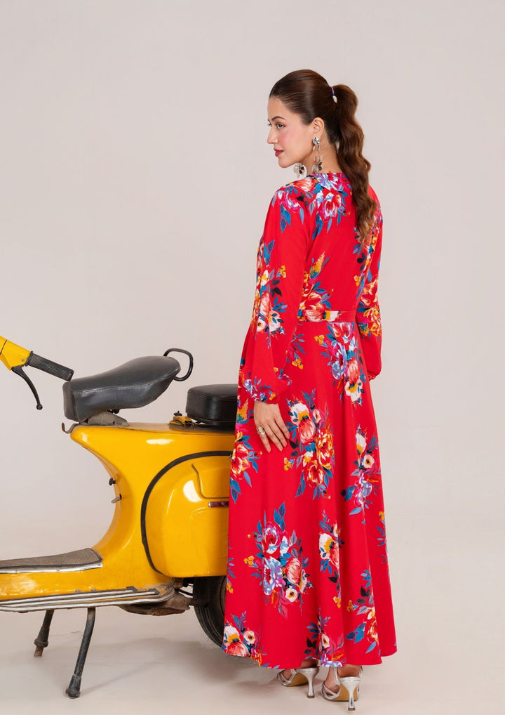 1Pc Digital Print Georgette Long Tunic JUPITER-F25-0036