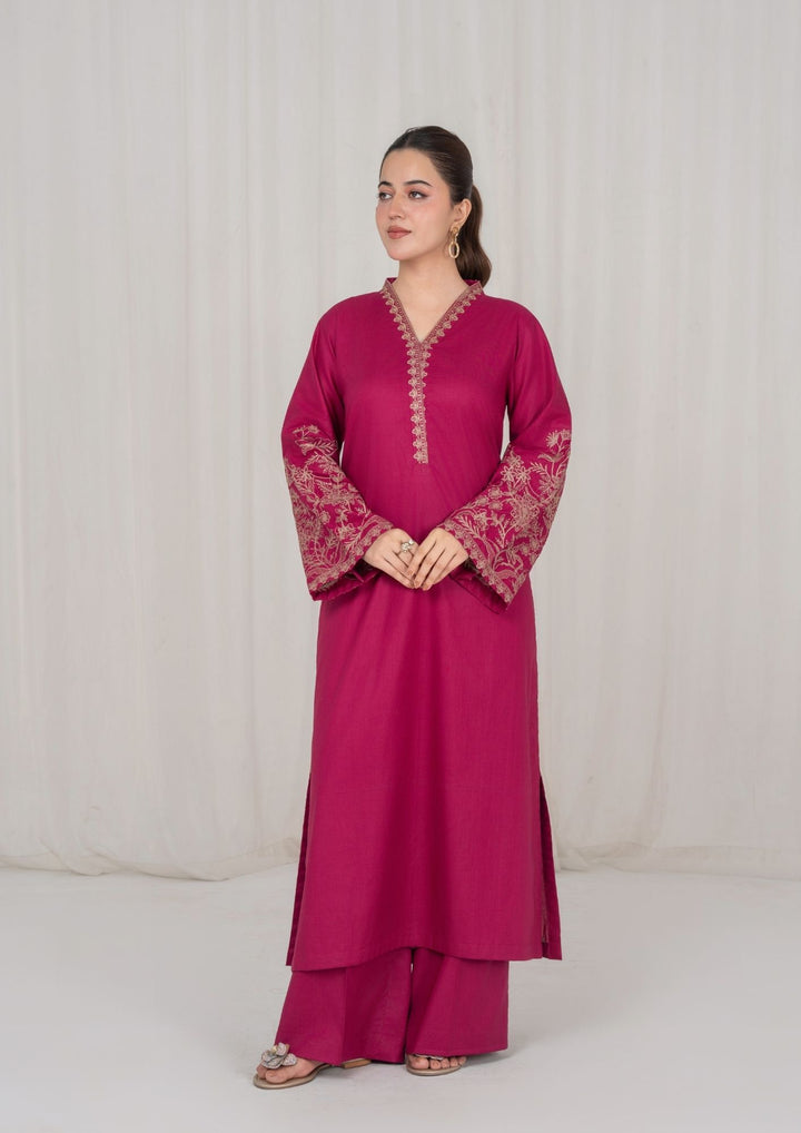 2Pc Burgundy Embroidered Lawn RIW-R26-0013