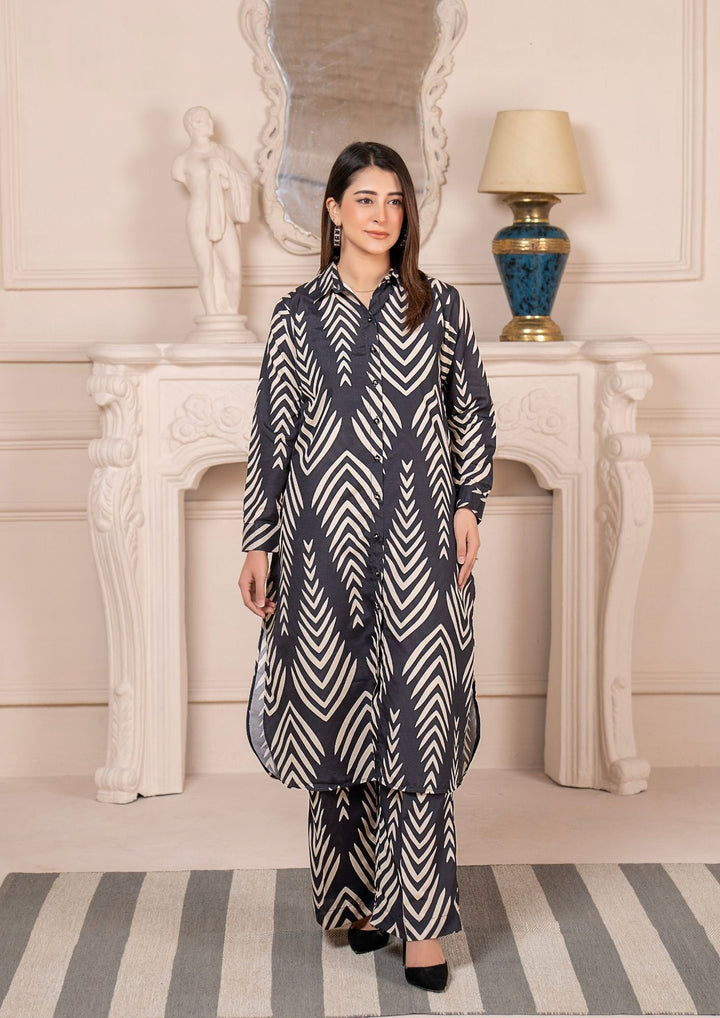 2Pc Digital Print Arabic Silk Lawn Gulmeena-G26-0017