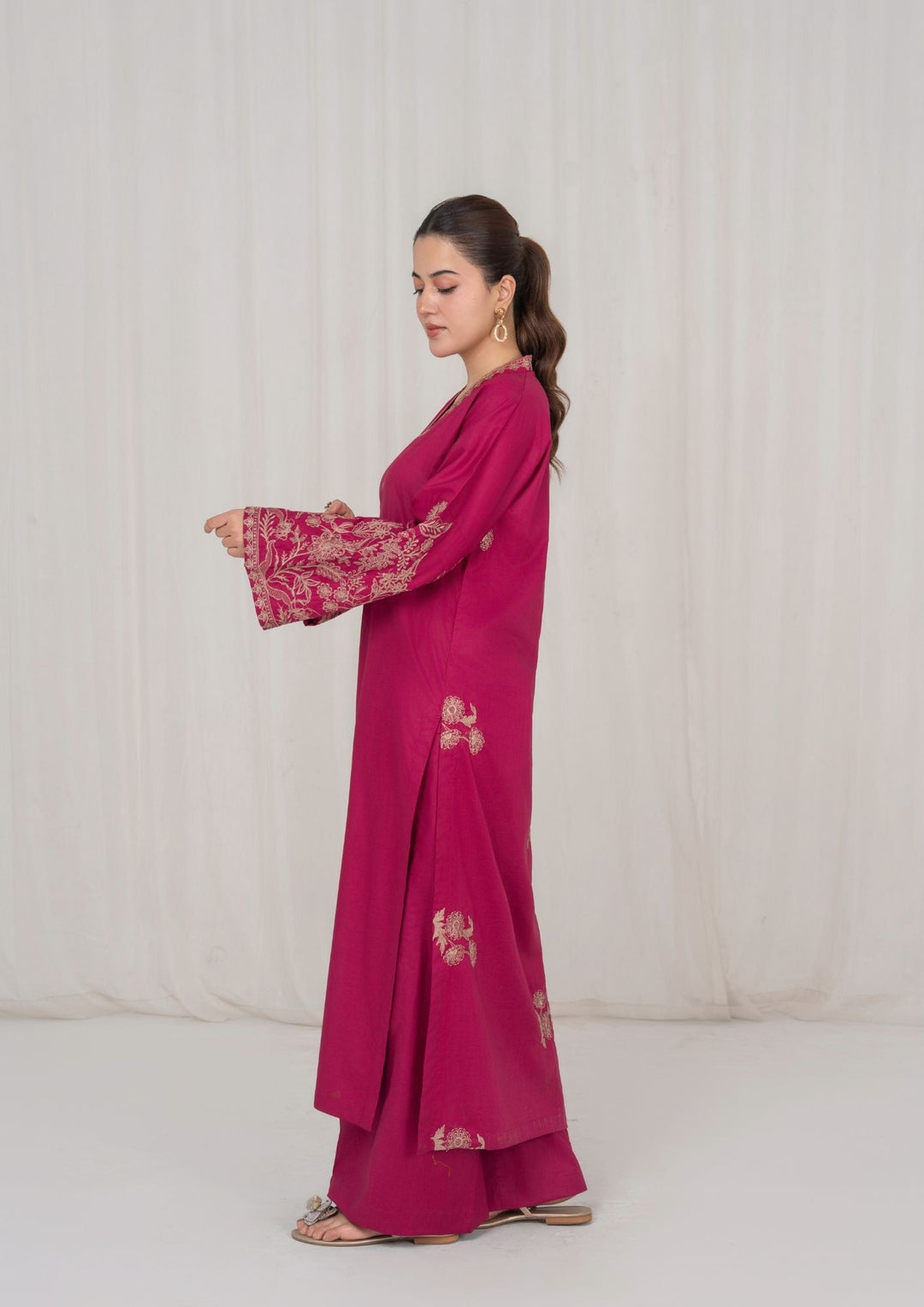 2Pc Burgundy Embroidered Lawn RIW-R26-0013