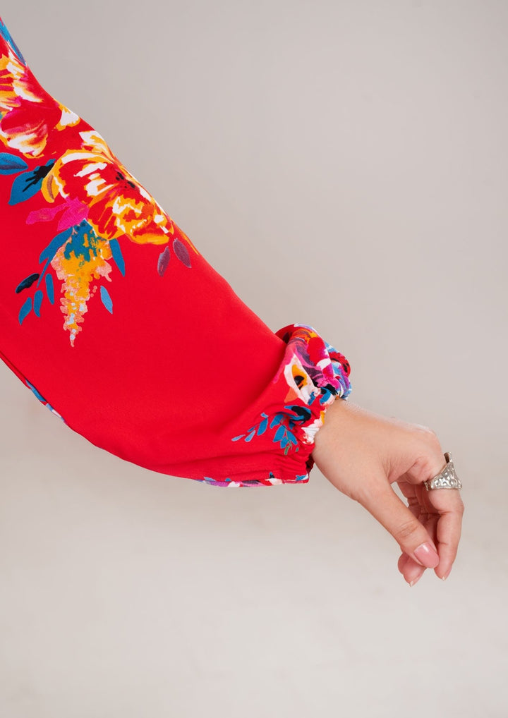 1Pc Digital Print Georgette Long Tunic JUPITER-F25-0036