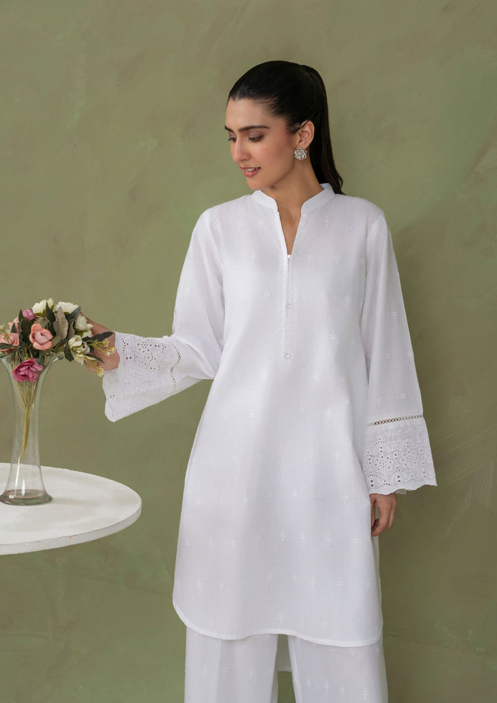 2pc Schiffli Embroidered Set Rozana-S25-0023
