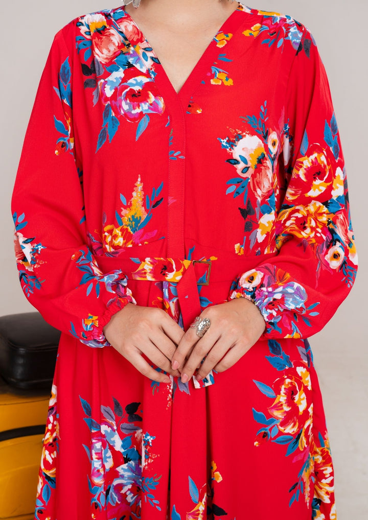 1Pc Digital Print Georgette Long Tunic JUPITER-F25-0036