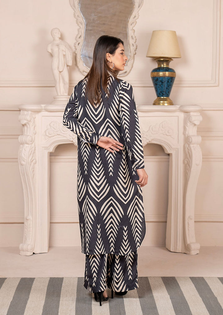 2Pc Digital Print Arabic Silk Lawn Gulmeena-G26-0017