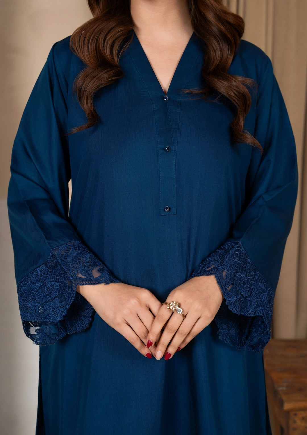 3Pc Embroidered Silk Viscose with Farshi Shalwar Teal JASHAN-J26-0012