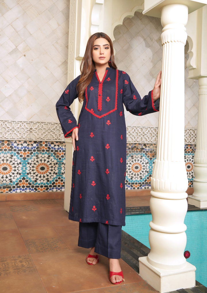 2pc Embroidered Khaddar W24-EMB-0014