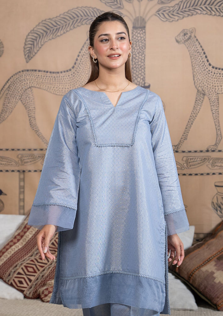 2Pc Golden Maisuri Lawn Powder Blue ROZ-R26-0016