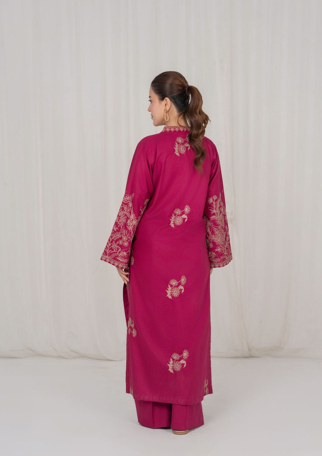 2Pc Burgundy Embroidered Lawn RIW-R26-0013