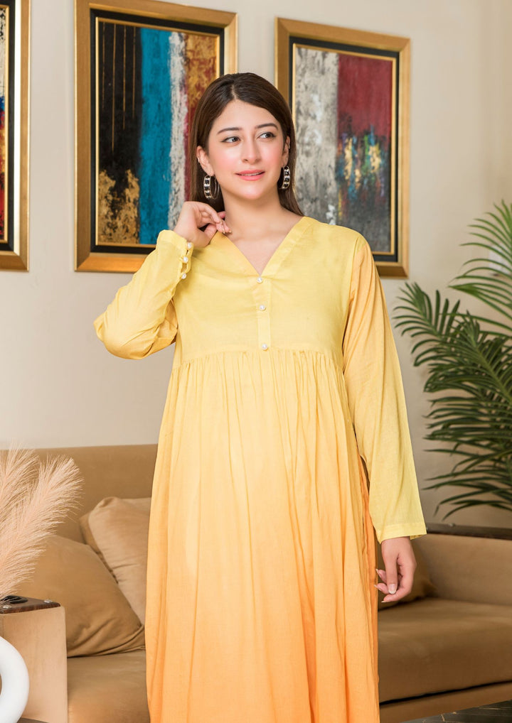 1Pc Printed Lawn Long Tunic OMBRE-O25-0004