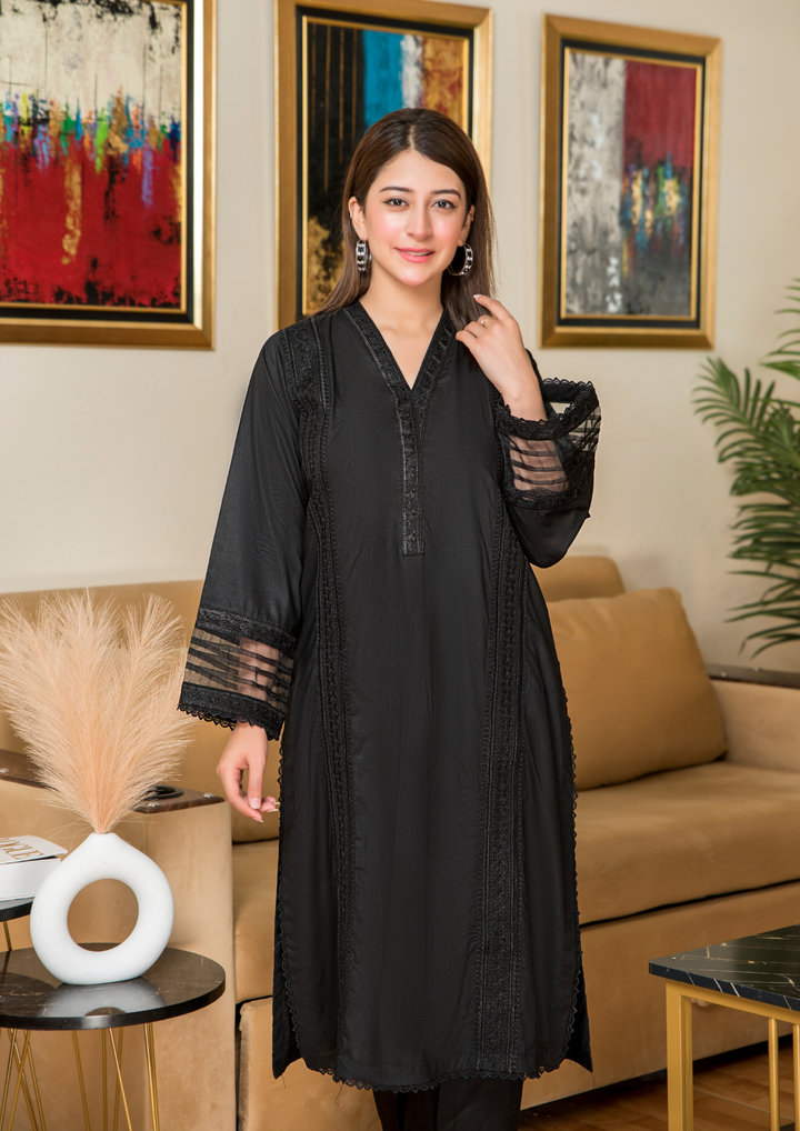 2Pc Embroidered Lawn BLK-B25-0002