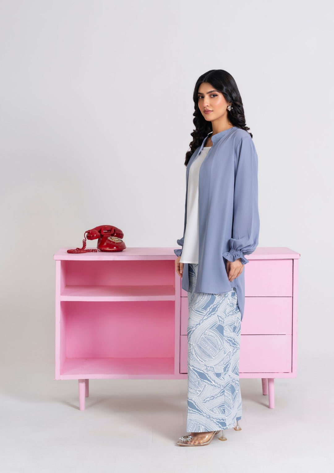 3PC Dyed Georgette Shirt with Digital Print Trouser & Camisole JUPITER-F25-0001