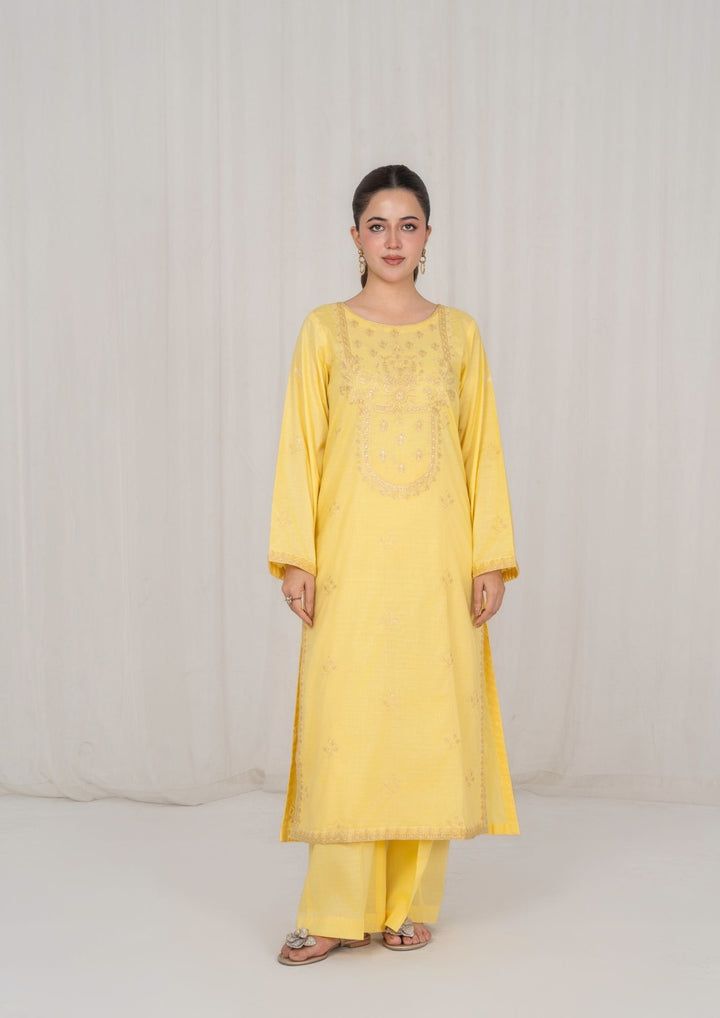 2Pc Lemon Embroidered Lawn RIW-R26-0014