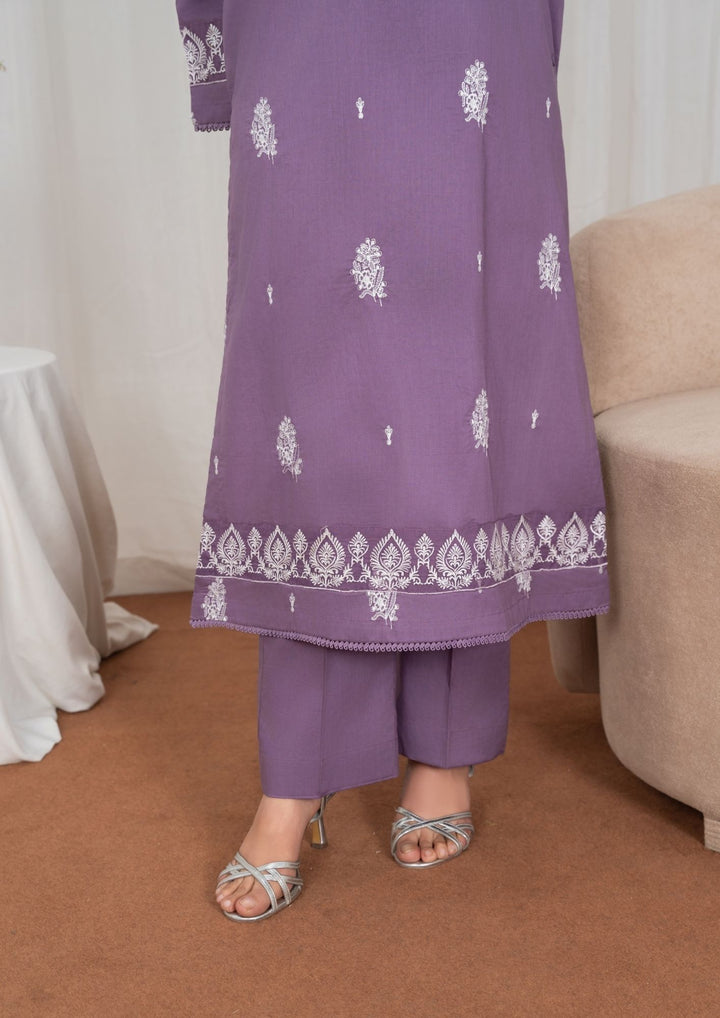 3Pc Embroidered Lawn with Embroidered Border Chiffon Dupatta JASHAN-J26-0038