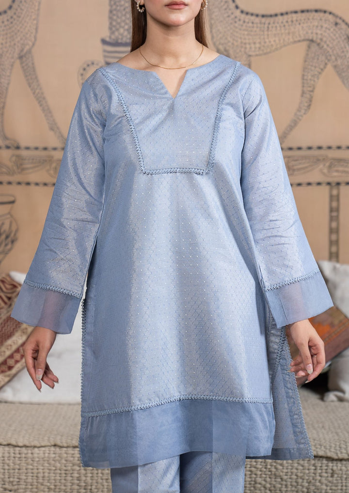 2Pc Golden Maisuri Lawn Powder Blue ROZ-R26-0016