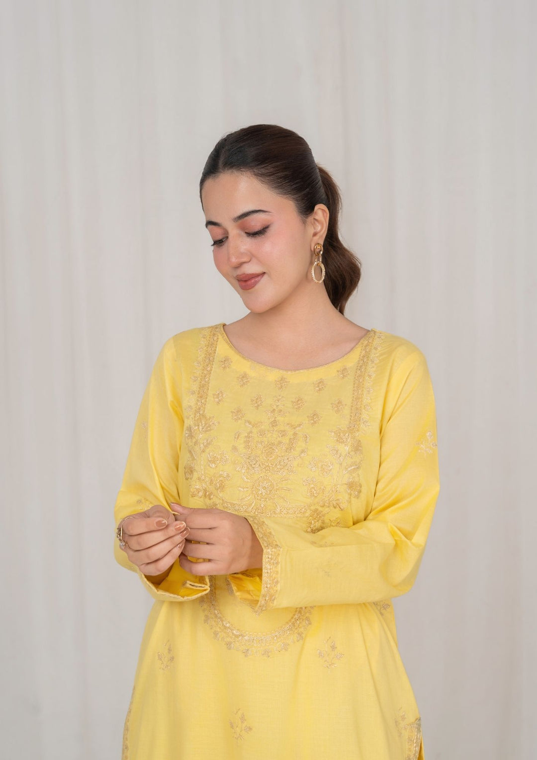 2Pc Lemon Embroidered Lawn RIW-R26-0014
