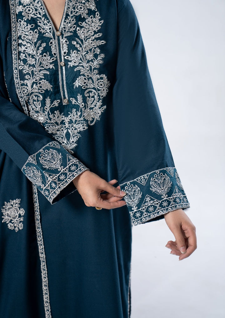 3Pc Embroidered Alpine Karandi Deep Teal SAY-W26-0016