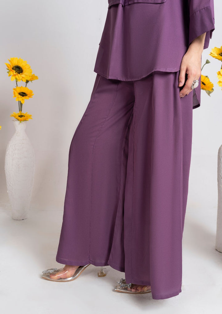 2PC Plum Charm Georgette Co-ord Set JUPITER-F25-0006