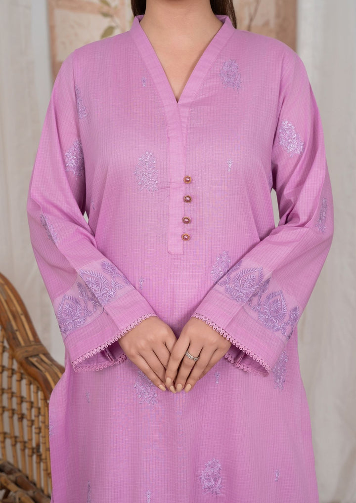 3Pc Embroidered Lawn with Embroidered Border Chiffon Dupatta JASHAN-J26-0039