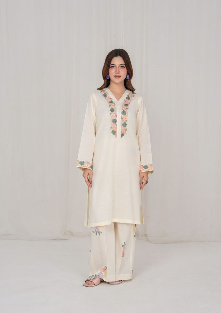 2Pc White Embroidered Lawn RIW-R26-0015