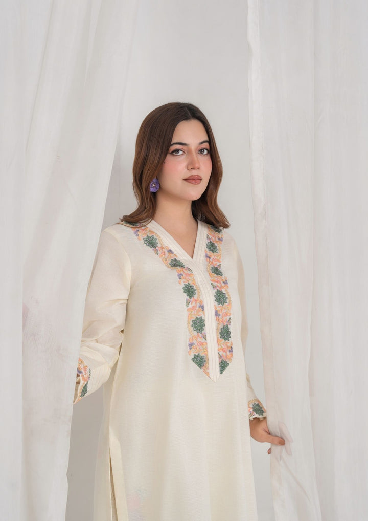 2Pc White Embroidered Lawn RIW-R26-0015