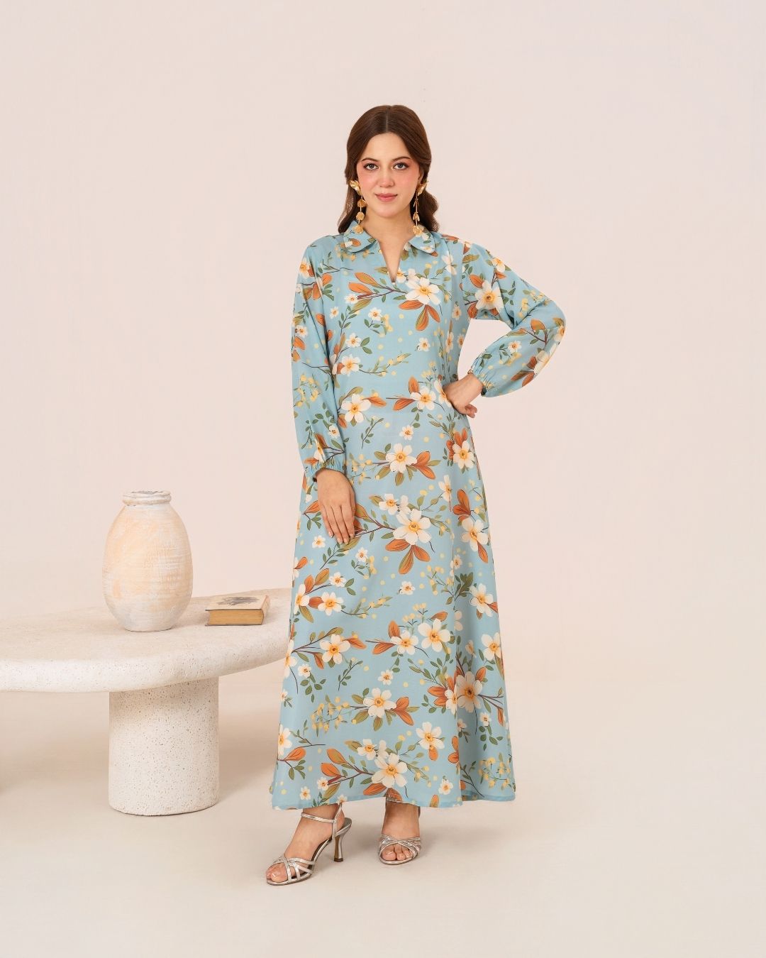 1Pc Digital Print Swiss Silk Long Tunic JUPITER-F25-0038