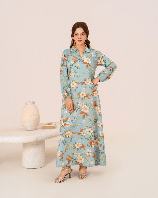 1Pc Digital Print Swiss Silk Long Tunic JUPITER-F25-0038