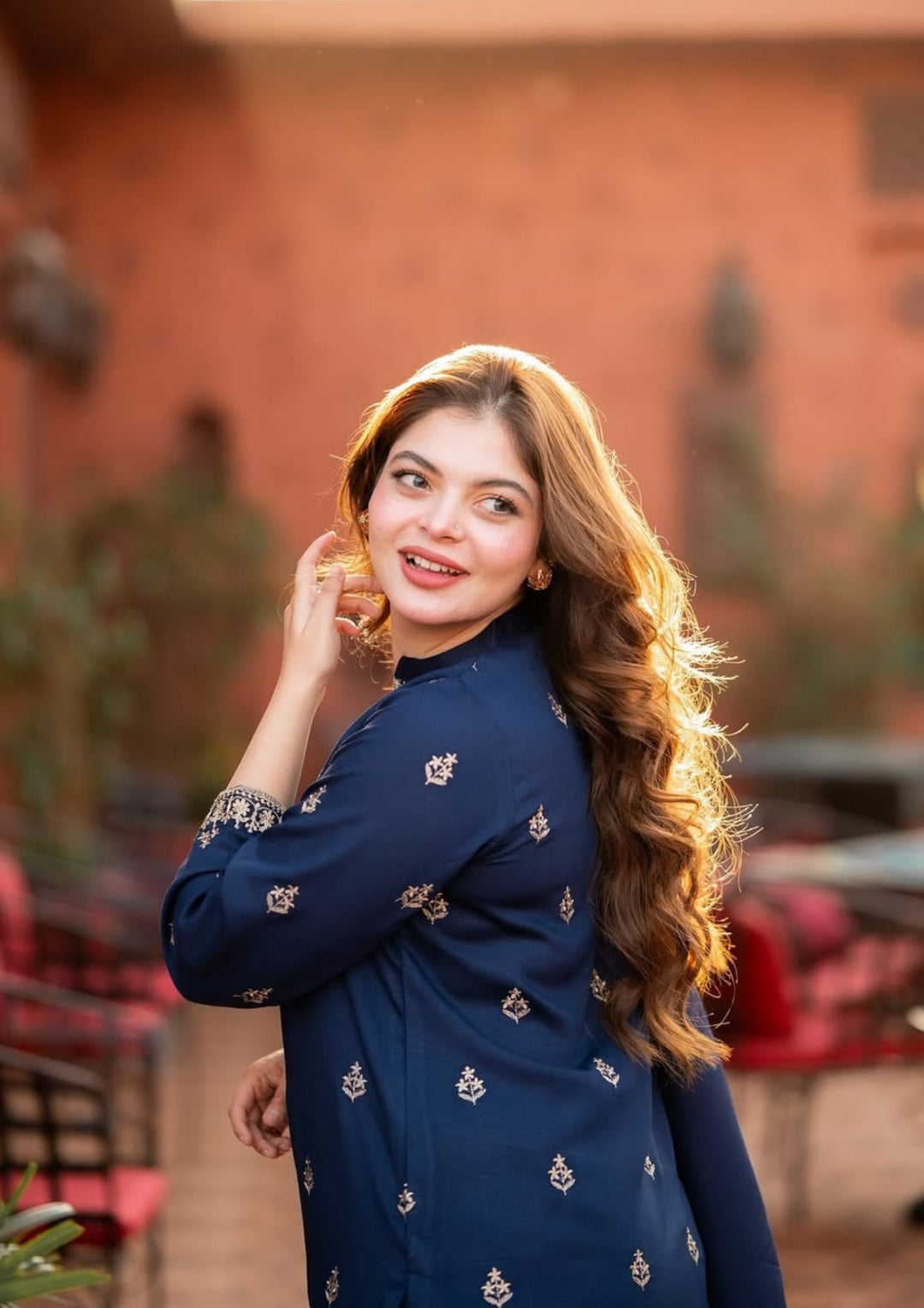 3Pc Tilla Embroidered Alpine with Tilla Embroidered Border Shawl W24-TIL-0014