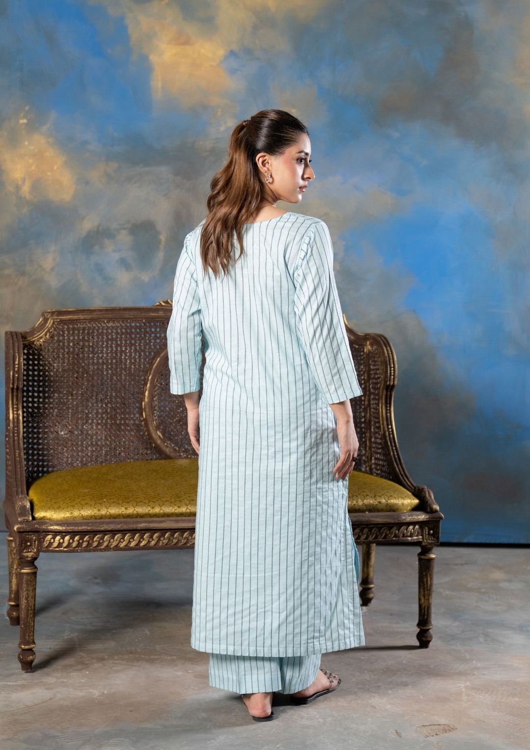 2Pc Bubble Lawn Ice Blue ROZ-R26-0017