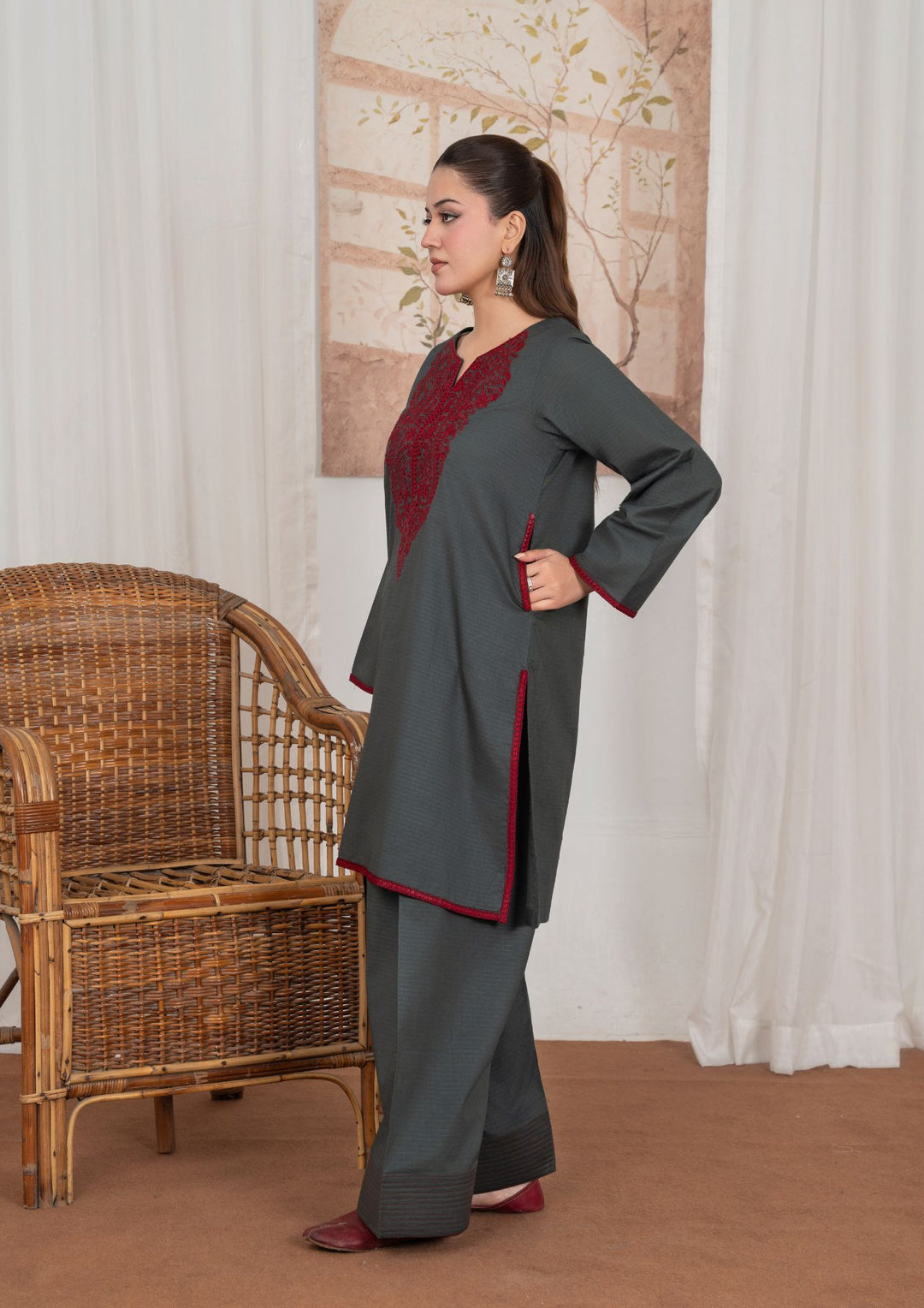 2pc Embroidered Lawn with Farshi Shalwar JASHAN-J26-0042