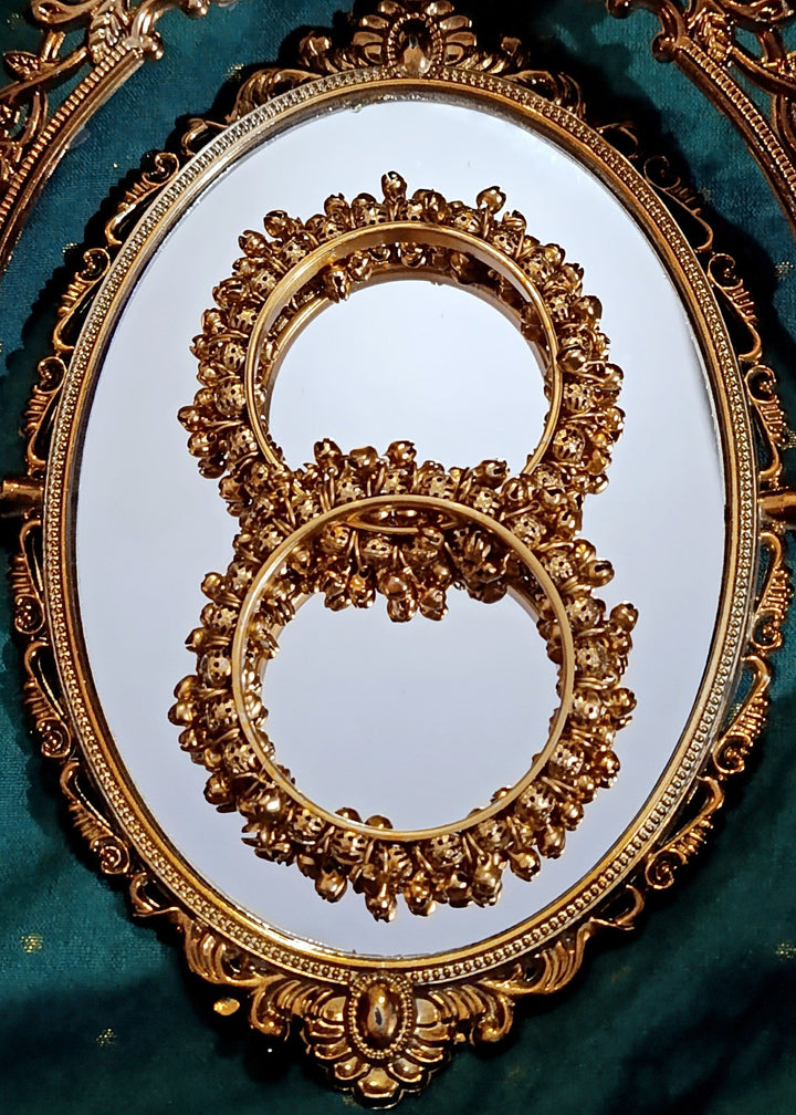 Kashmiri Ghungroo Kangan Chan Chan Antique Gold PMB-0168