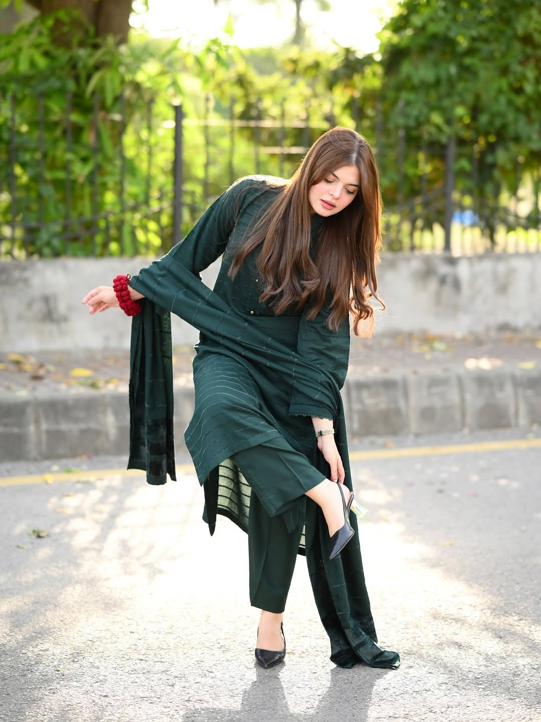 3pc Alpine Velvet Shirt with Velvet Border Shawl and Plain Trouser AML-W25-0013