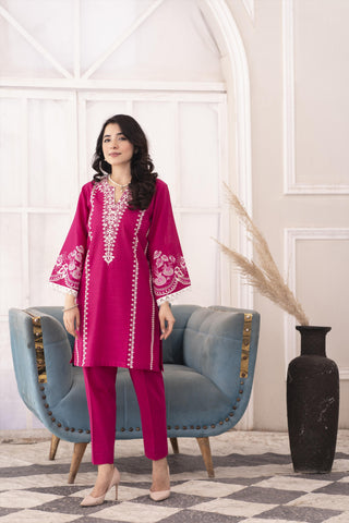 2 Pc Embroidered Lawn S020