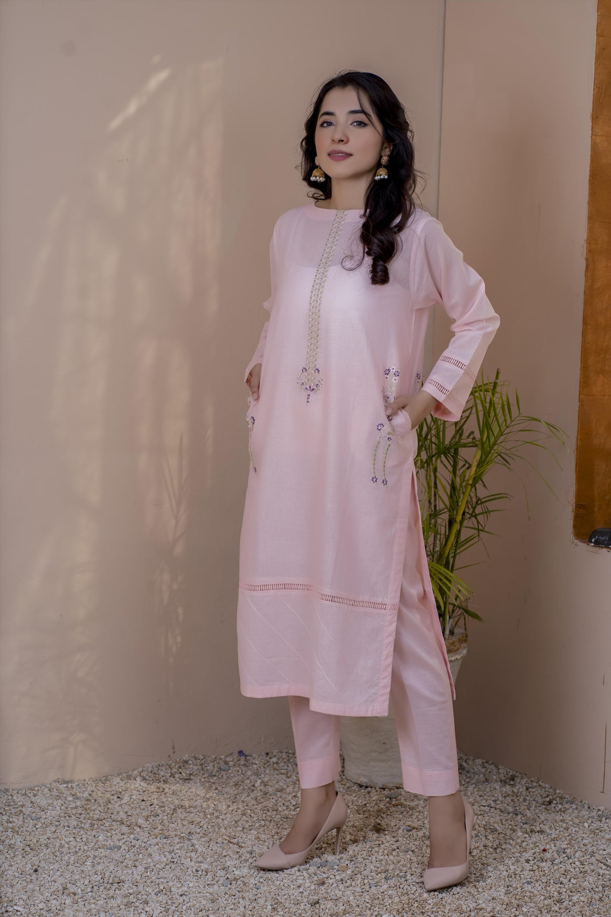 2 Pc Embroidered Lawn S022